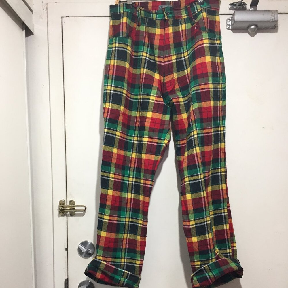 NEW REGAL WEAR WIDE LEG PLAID PANTS SIZE 36